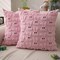Easter Pillow Covers 18x18 inch Set of 2 Easter Decoration Pink Rabbit Soft Plush Faux Fur Jacquard Throw Pillows for Bedroom Sofa Holiday Festivals Home Decor FHJ-07B18
